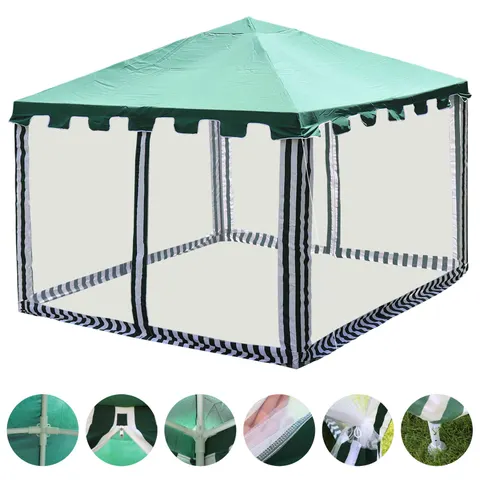 Altana Ogrodowa 3x3x2,5 m Paski zielone