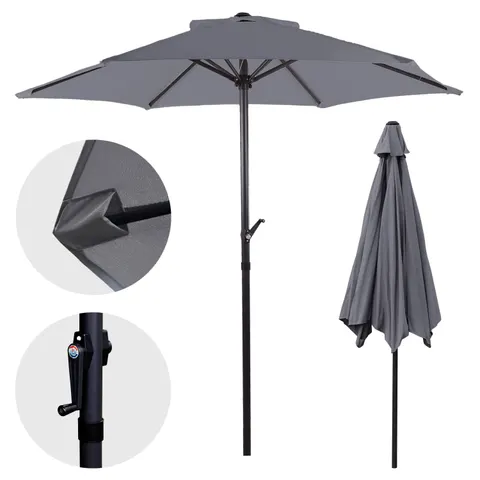 Parasol ogrodowy Caria 300 x 245 cm Szary