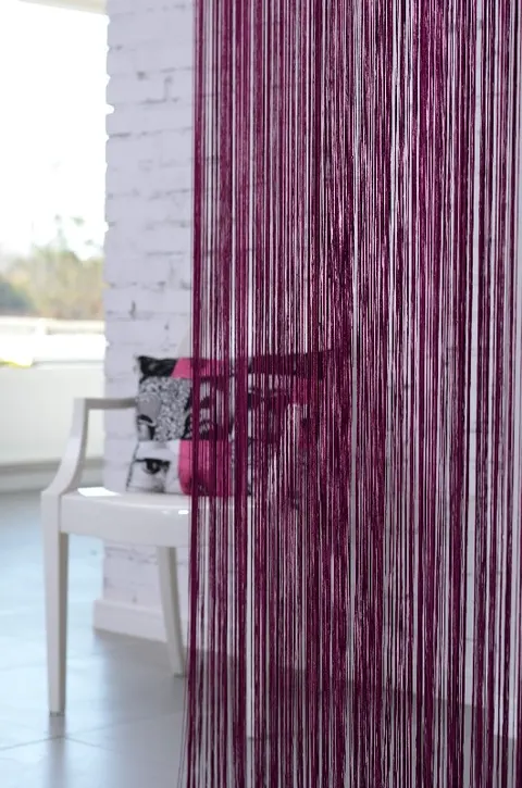 Firanka Spaghetti satyna tunel 90x200 Śliwka Plum