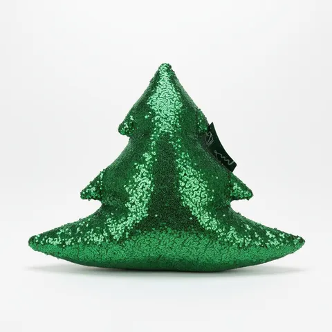 Poduszka kształt Glitter Tree Drzewko Zielony 40cm