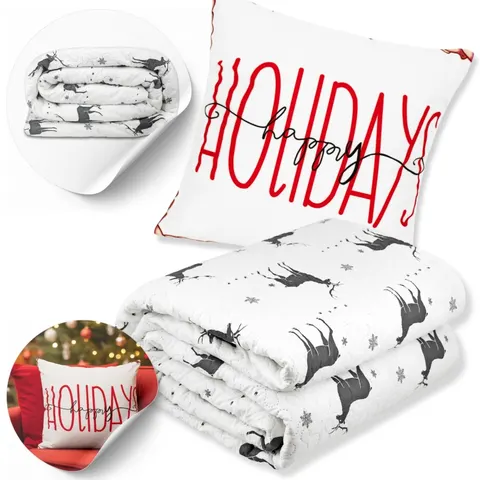 Zestaw No4 Narzuta Merry 200x220+Poszewka Cozy6