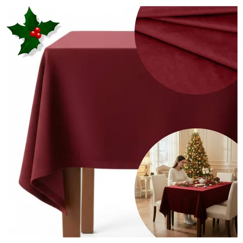 Obrus dekoracyjny Velvet Elegance 140x200 cm Bordo