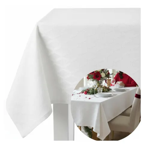 Obrus Classic żakard 140x260 cm Biały