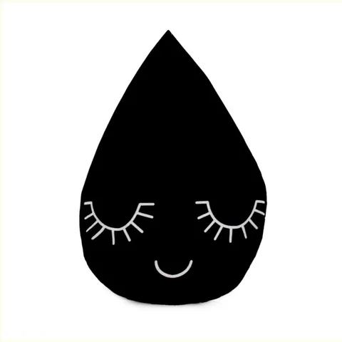 Poduszka kształt Kropelka Drop 40x35 cm Czarny
