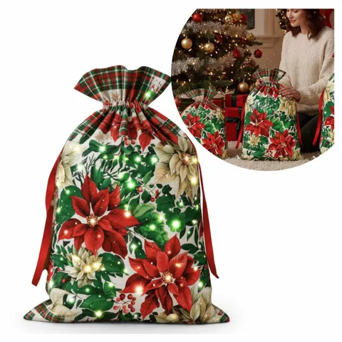 Worek prezentowy Golden Noel 13x18 cm Gwiazda betl