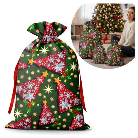 Worek prezentowyWinter Wonderland 13x18 cm Zielony