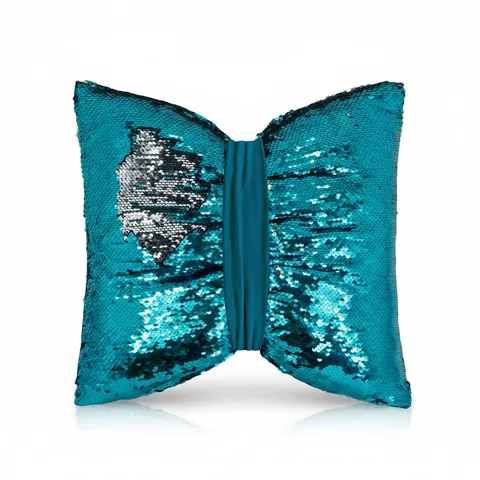 Kokarda Deco Glam & Shine 38x38+60cm Turkus+Srebro