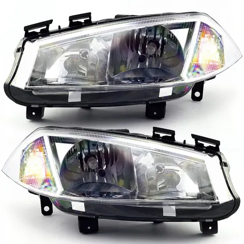 REFLEKTORY LAMPY PRZEDNIE RENAULT MEGANE II 10/02-> H7+H1 LEWA+PRAWA ZESTAW