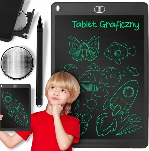 DUŻY TABLET GRAFICZNY DO RYSOWANIA RYSIK ZNIKOPIS TABLICA NOTATNIK LCD XL
