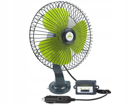 WENTYLATOR OBROTOWY 12V/21W 20 CM Z PRZYSSAWKĄ
