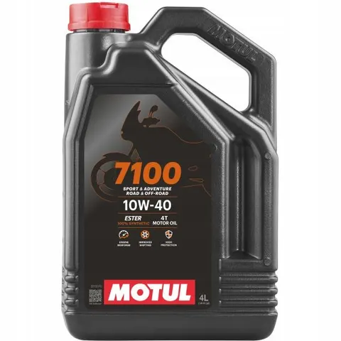 OLEJ MOTOCYKLOWY MOTUL 7100 4T 10W40 4L MA2 ESTER SYNTETYK ORYGINAŁ