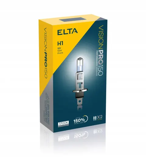 2X ŻARÓWKI ELTA VISION PRO H1 12V 55W +150% ZESTAW 2 SZTUK