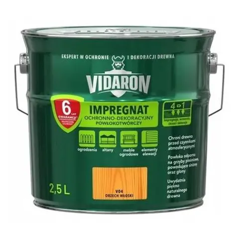 VIDARON Impregnat ochronny powłokotwórczy V04 orzech włoski 2,5L