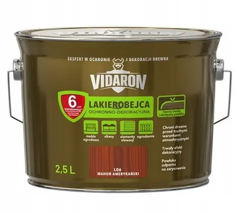 VIDARON Lakierobejca ochronno-dekoracyjna mahoń amerykański L06 2,5L