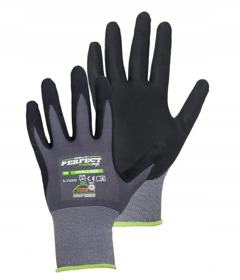 Rękawice nylonowe "NITRILE FLEX" 9' POWERMAX S-76331 STALCO