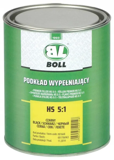 Podkład wypełniający BOLL HS 5:1 czarny 0,8 ltr
