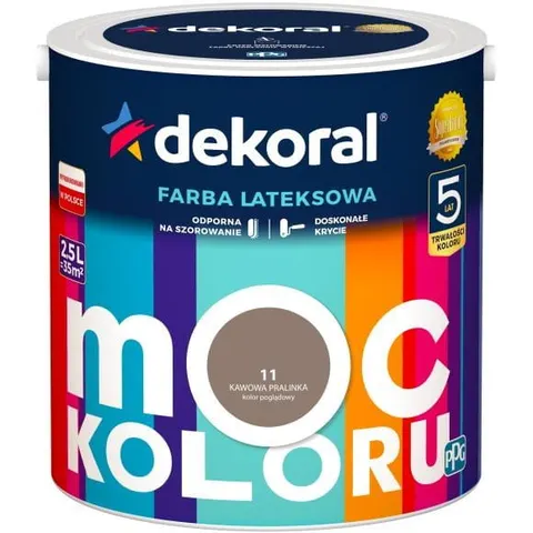 Dekoral Farba MOC KOLORU 2,5l KAWOWA PRALINKA