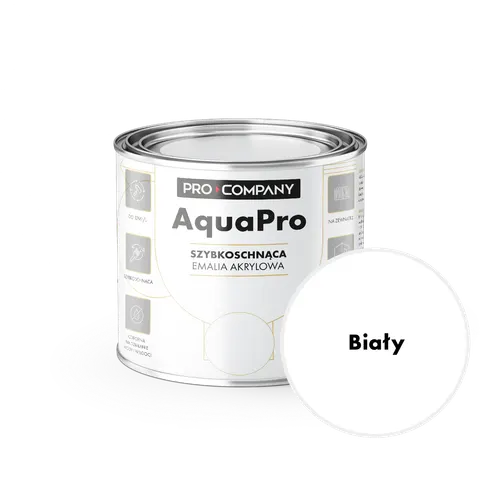 AQUA PRO Emalia Akrylowa Szybkoschnąca 0,2L Biały