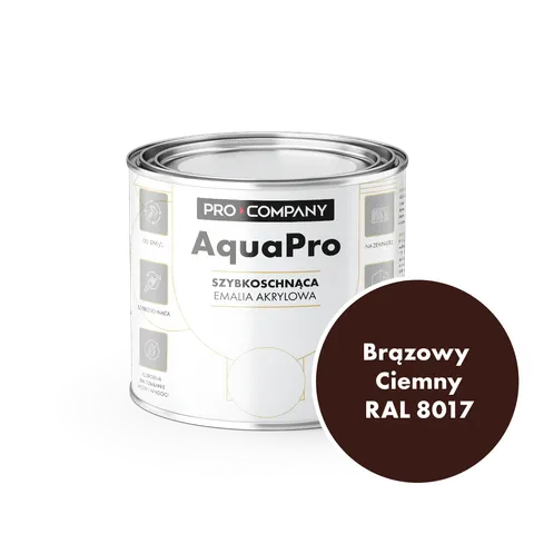 AQUA PRO Emalia Akrylowa Szybkoschnąca 0,2L Brązowy Ciemny 8017