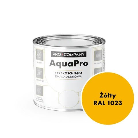 AQUA PRO Emalia Akrylowa Szybkoschnąca 0,2L Żółty 1023