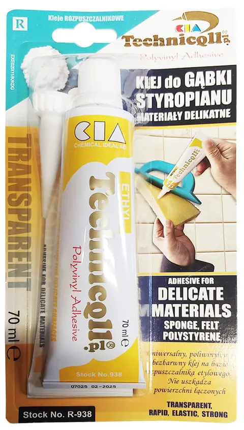 TECHNICQLL KLEJ DO GĄBKI I STYROPIANY 70ML R-938