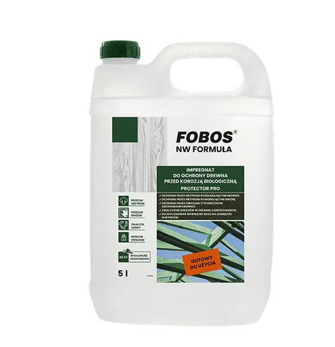 FOBOS NW Formuła Impregnat do ochrony drewna przed grzybami bezbarwny 5L