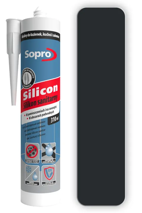 SOPRO Silikon sanitarny 310ml Czarny 90