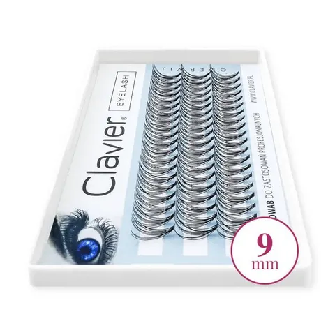 CLAVIER Kępki rzęs, 9 mm