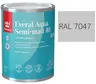TIKKURILA Everal Aqua Semi Matt [40] 0,9l KOLOR POPIELATY JASNY RAL 7047