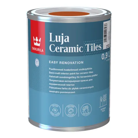 TIKKURILA Luja Ceramic Półmatowa farba do płytek ceramicznych 2w1 RAL 2001 czerwono-pomarańczowy