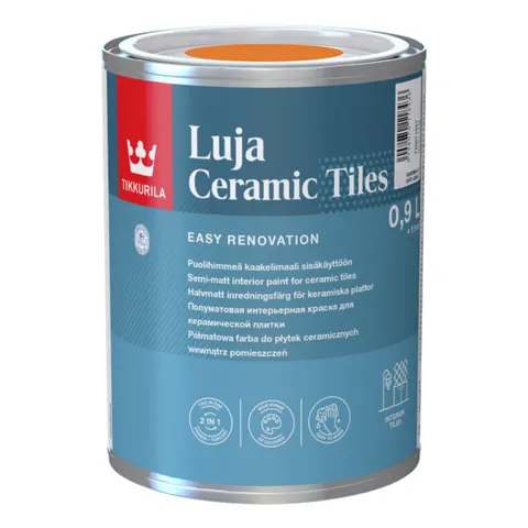 TIKKURILA Luja Ceramic Półmatowa farba do płytek ceramicznych 2w1 RAL 2003 pomarańczowy pastelowy