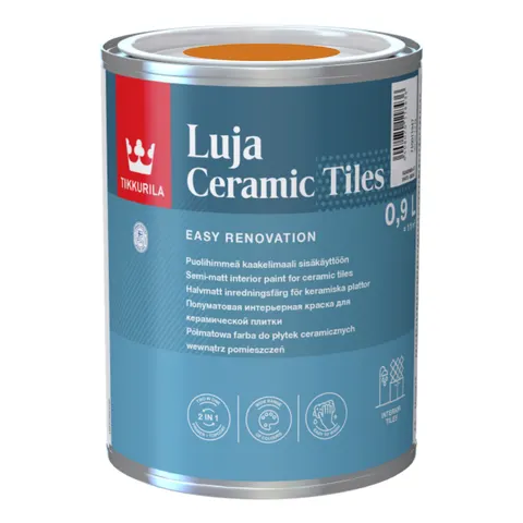TIKKURILA Luja Ceramic Półmatowa farba do płytek ceramicznych 2w1 RAL 2011 głęboki pomarańczowy