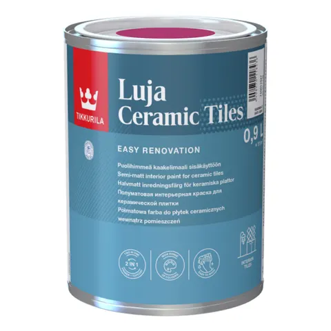 TIKKURILA Luja Ceramic Półmatowa farba do płytek ceramicznych 2w1 RAL 4010 telemagenta