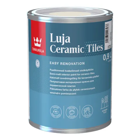TIKKURILA Luja Ceramic Półmatowa farba do płytek ceramicznych 2w1 RAL 9001 kremowy
