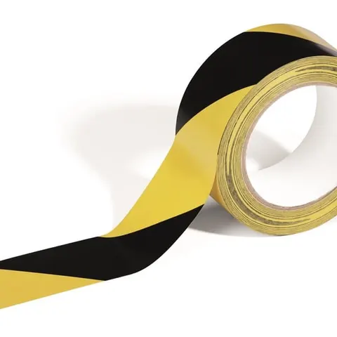 Taśma podłogowa do znakowania DURABLE DURALINE BASIC 50mm x 0,16mm x 33m żółto-czarna /1044130/
