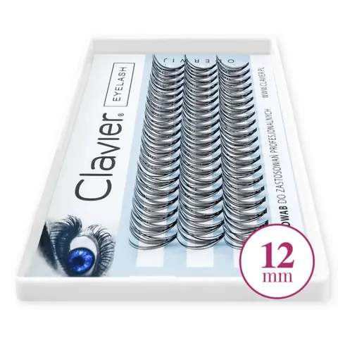 CLAVIER Kępki rzęs, 12 mm