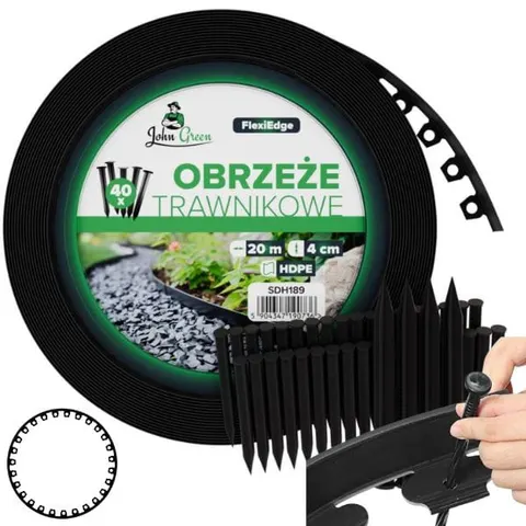 Obrzeże trawnikowe, border 4cm/20m +40 Kotew, mocne i elastyczne
