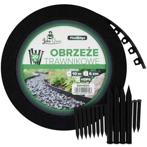 Obrzeże trawnikowe, border 6cm/10m +20 Kotew, mocne i elastyczne