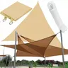 Żagiel przeciwsłoneczny 3x3x3m trójkątny, markiza XL, beżowa
