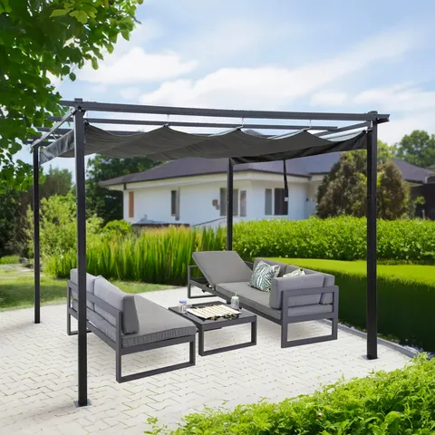 Pergola tarasowa 3x3m altana z zadaszeniem pawilon do ogrodu