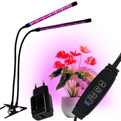 Lampa LED 15W do wzrostu roślin 40 diod uprawa roślin+zasilacz sieciowy