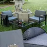 Meble wypoczynkowe, komplet kawowy z aluminium MOSTRARE TABLE SQUERE