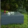 Mały stolik ogrodowy 70x70x30 stolik kawowy, szary technorattan