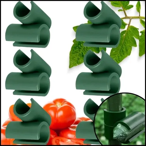 6x Łącznik 90° klips do tyczek łączenia roślin plastikowy kątowy 11mm