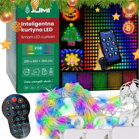 Inteligentna kurtyna 400LED SMART girlanda świetlna sterowana pilotem