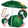 Zielony parasol ogrodowy plażowy na balkon taras łamany z falbaną 240 cm