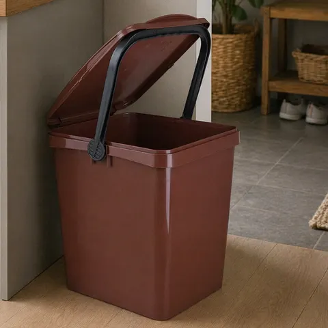 Brązowy kosz 21L pojemnik do segregowania sortowania BIO odpadków