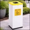 Kosz do segregacji 60L odpady na metal i plastik stalowy 30.5x30.5x70cm