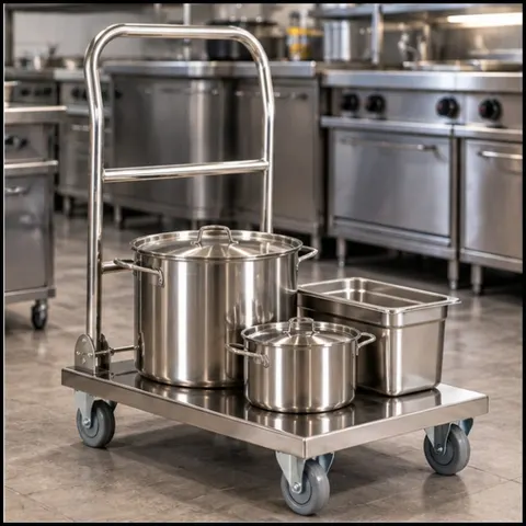 Wózek platformowy składany stalowy HoReCa platforma 70x52cm Royal Catering