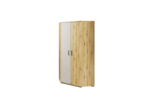 QUBO dąb artisan / kremowa szafa narożna młodzieżowa QB01